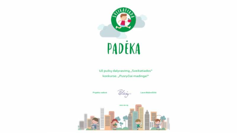 Padėka - pusryčių